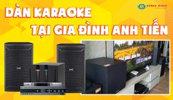 Lắp đặt bộ dàn karaoke tại gia đình anh Tiến - Hà Đông