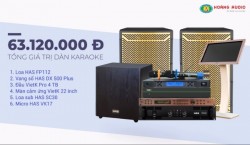 Bộ dàn karaoke chuẩn của gia đình Anh Hải - Gia Lâm - HN