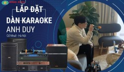 Lắp bộ hát karaoke chuẩn cho gia đình Anh Duy - Cổ Nhuế